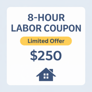 8 - hour labor coupon for home improvement and painting services.