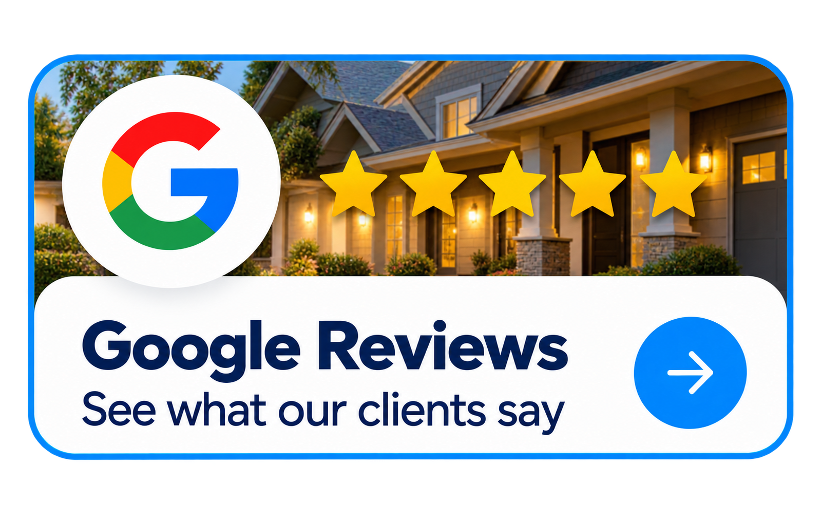Google Reviews design preview; link pending verification
